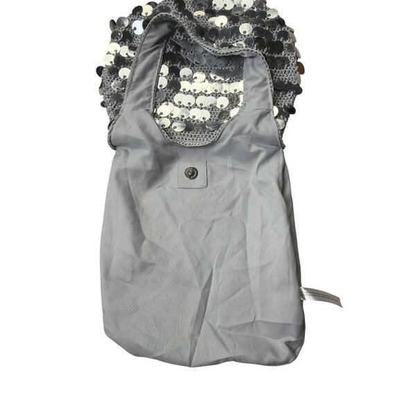 Urban Outfitters Sequin Embellished Silver Tote Bag With Inner Pocket - Picture 9 of 9
